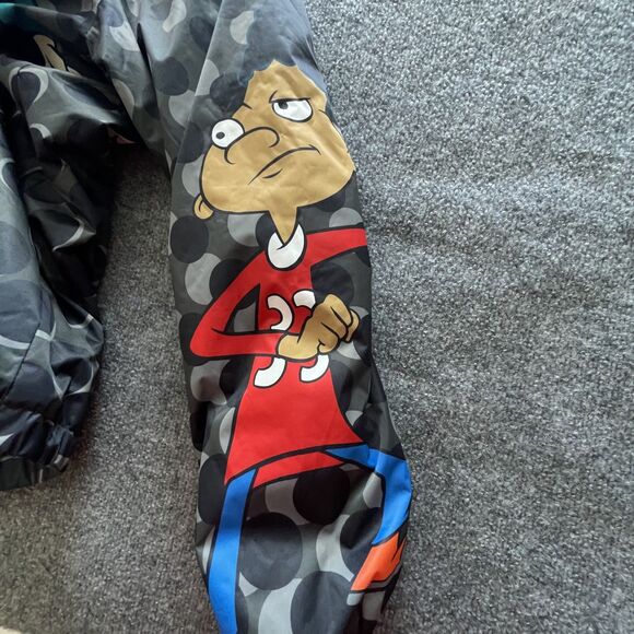 Members Only x Nickelodeon Jacket Menβs Large Black 90s Cartoon Rug Rats Arnold - Picture 6 of 13